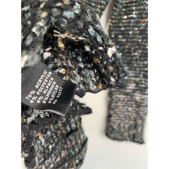 BCBGMaxazria Women's Cardigan Sweater Longline Hooded Acrylic Blend Black Small - Picture 6 of 8